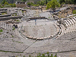 Ancient Delfi excavations in Greece. photo